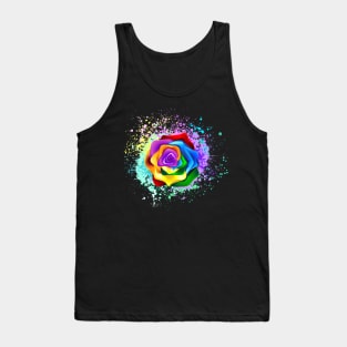 Rainbow Rose Tank Top